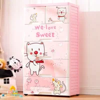 

Kid Bedroom Clothing Keyway Cupboard Wardrobe Plastic Baby Drawer Storage Cabinet