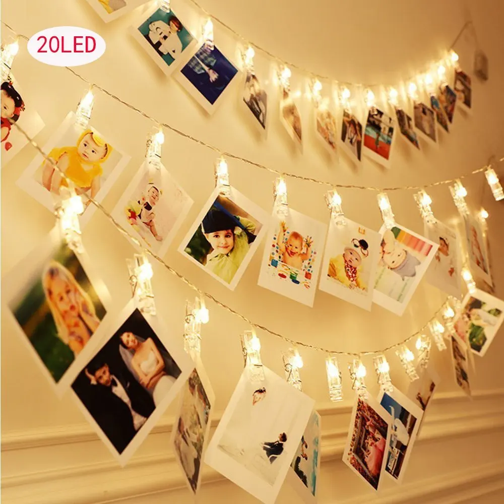 Amazon Hot Sale Bedroom Decoration Indoor Fairy Lights For Hanging Photos Pictures Cards And Memos LED Photo Clip String Light