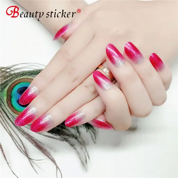 

real nail polish strips patch with glitter color change, Customers' requirements