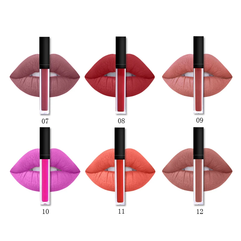 

Private label 30 color no logo matte waterproof liquid lipstick wholesale, 20 colors