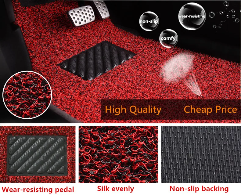 High Quality Easy Cleaning PVC Coil Car Floor Mat Carpet