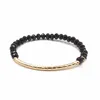 Colorful Crystal Beads Fashion Bangles Women Present Copper Tube Bracelet
