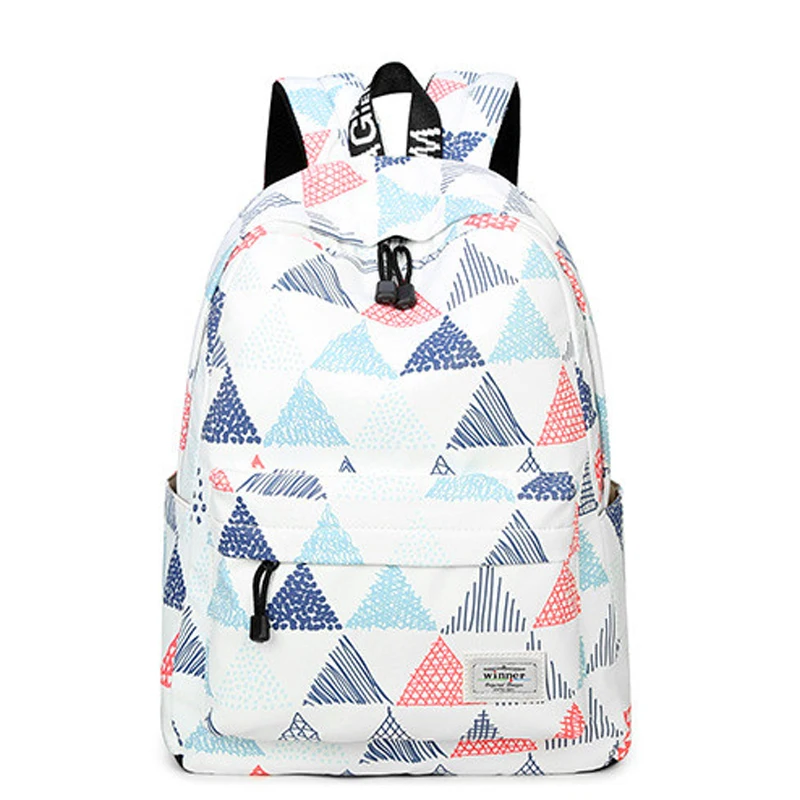 

New degain fashion cheap school backpack bagpack for girls, White/black