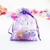 Colored butterfly silvery hot stamping organza jewelry bag