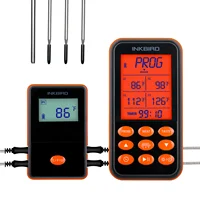 

Inkbird IRF-4S waterproof digital wireless led display meat thermometer with 2 probes