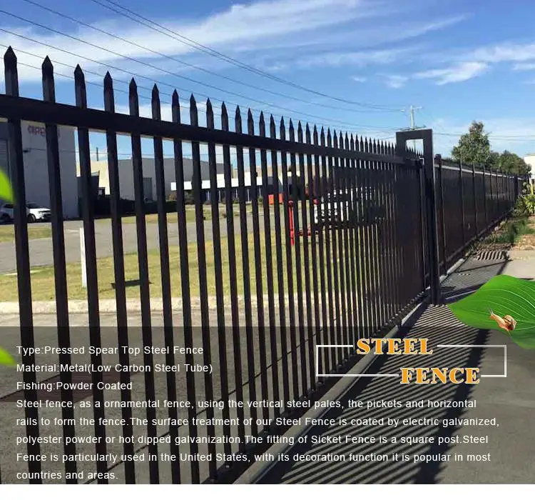 Pvc Coated Square Tube Steel Fence Panels / Strong Beautiful Steel ...