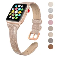 

Slim Thin Dressy Elegant Genuine Leather Strap For iWatch Apple watch Band 38mm 40mm Series 4