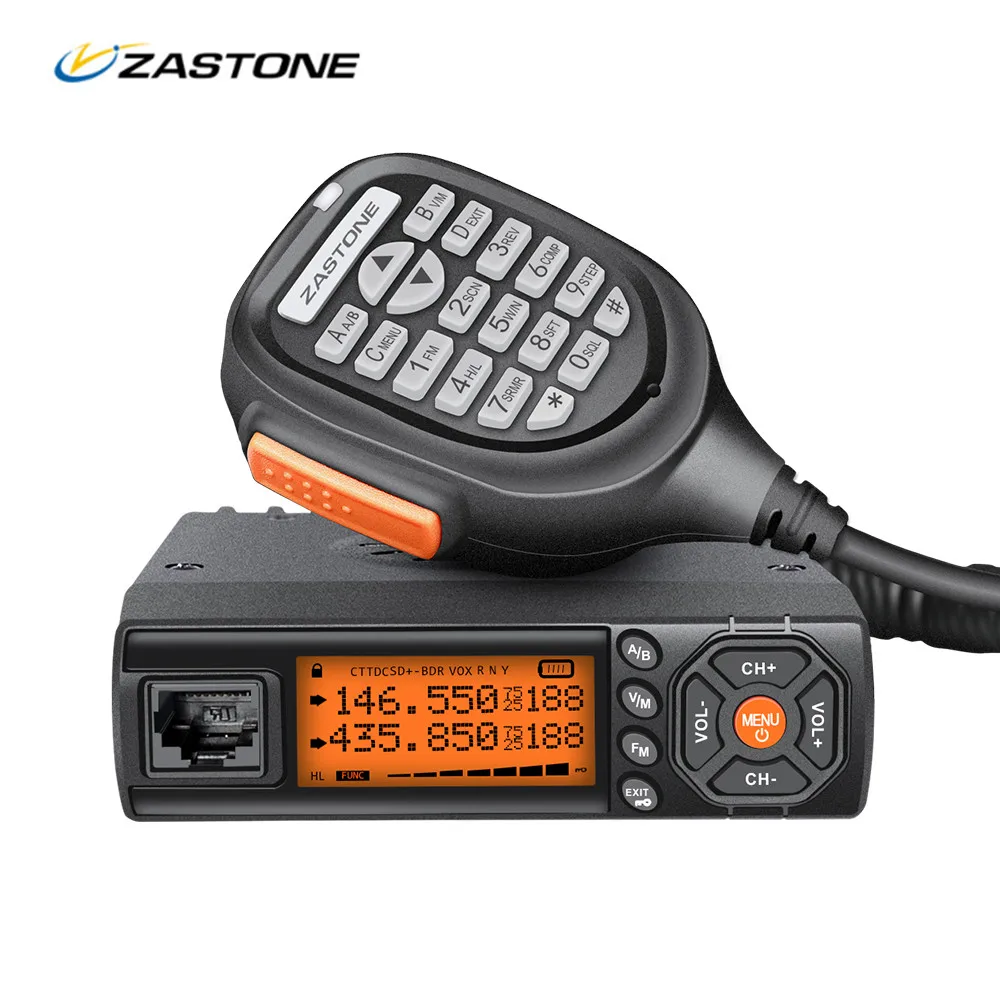 

ZASTONE Z218 Zastone 25W Car Walkie Talkie Dual Band UHF VHF Mobile Radio, Black