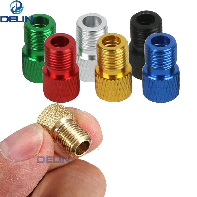 Many Colors New 2 pcs Presta Tire Valve Adapters Converts Presta To Schrader