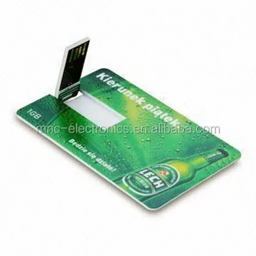 USB 2.0 interface promotional gift customized full color logo printing 8GB plastic business card usb flash drive - ANKUX.COM