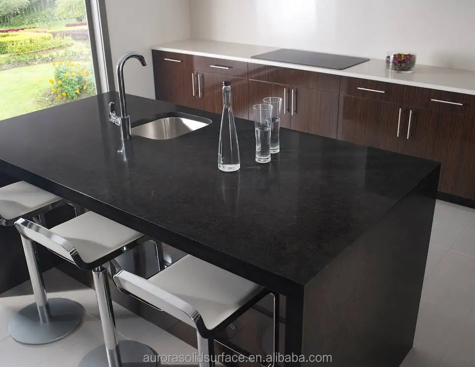 Hot Sale Black Sparkle Quartz Stone Countertop For Kitchen Buy