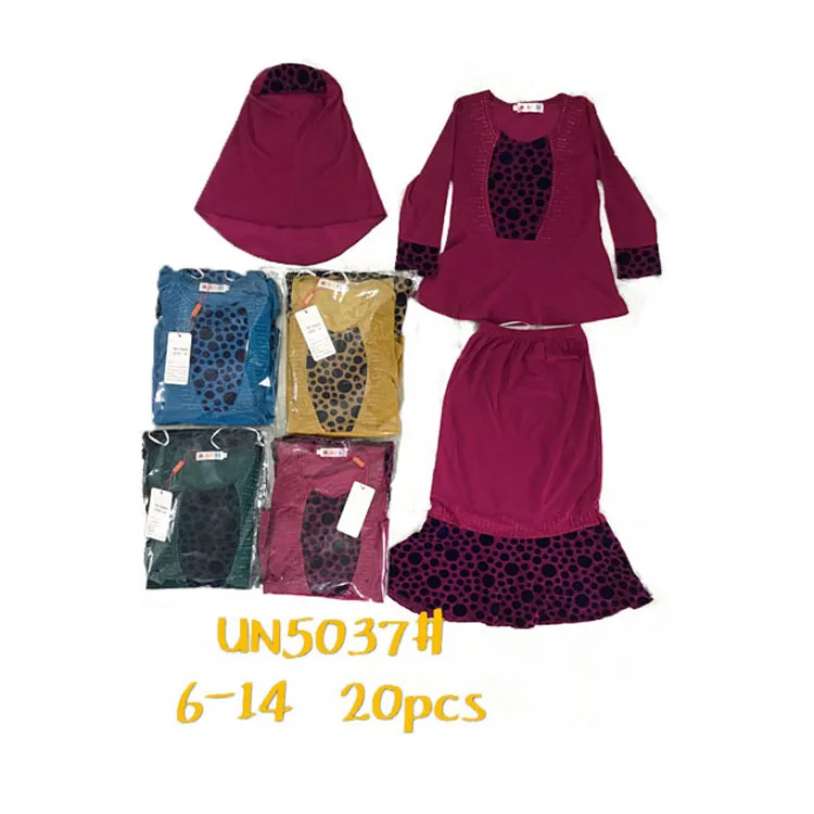 

baju muslimbaju kids muslim clothing islamic dress girl children abaya, Rose red;blue;green;orange