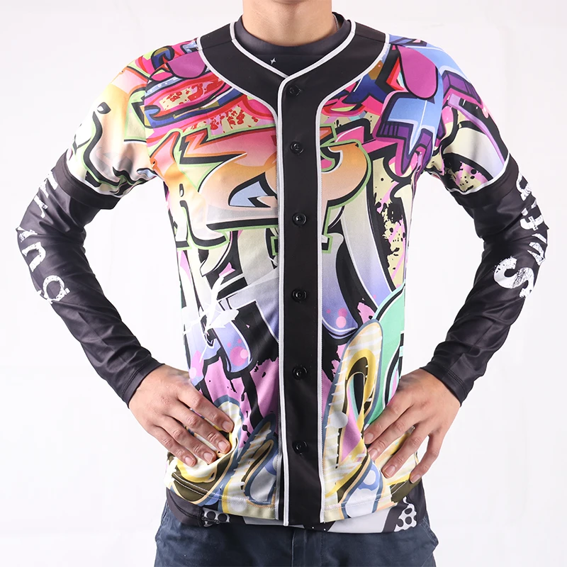 

2019 Sublimation Printed Faster oem fashion baseball jersey china men's sportswear baseball jersey for men custom, Customized colors