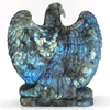 Natural Stone Carved Labradorite Eagle Flash Crystal Craft