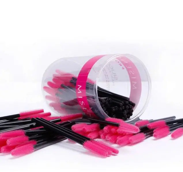 

Manufacture Wholesales hot pink silicone mascara wand Amazon hot seller silicone mascara brush OEM