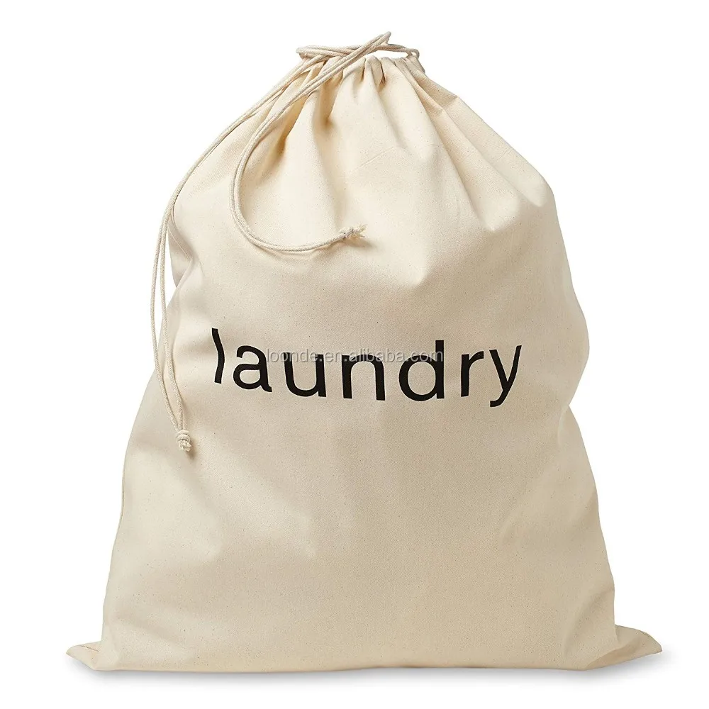 100 Cotton Laundry  Bag  Wash  Dry Fold  Repeat Drawstring 