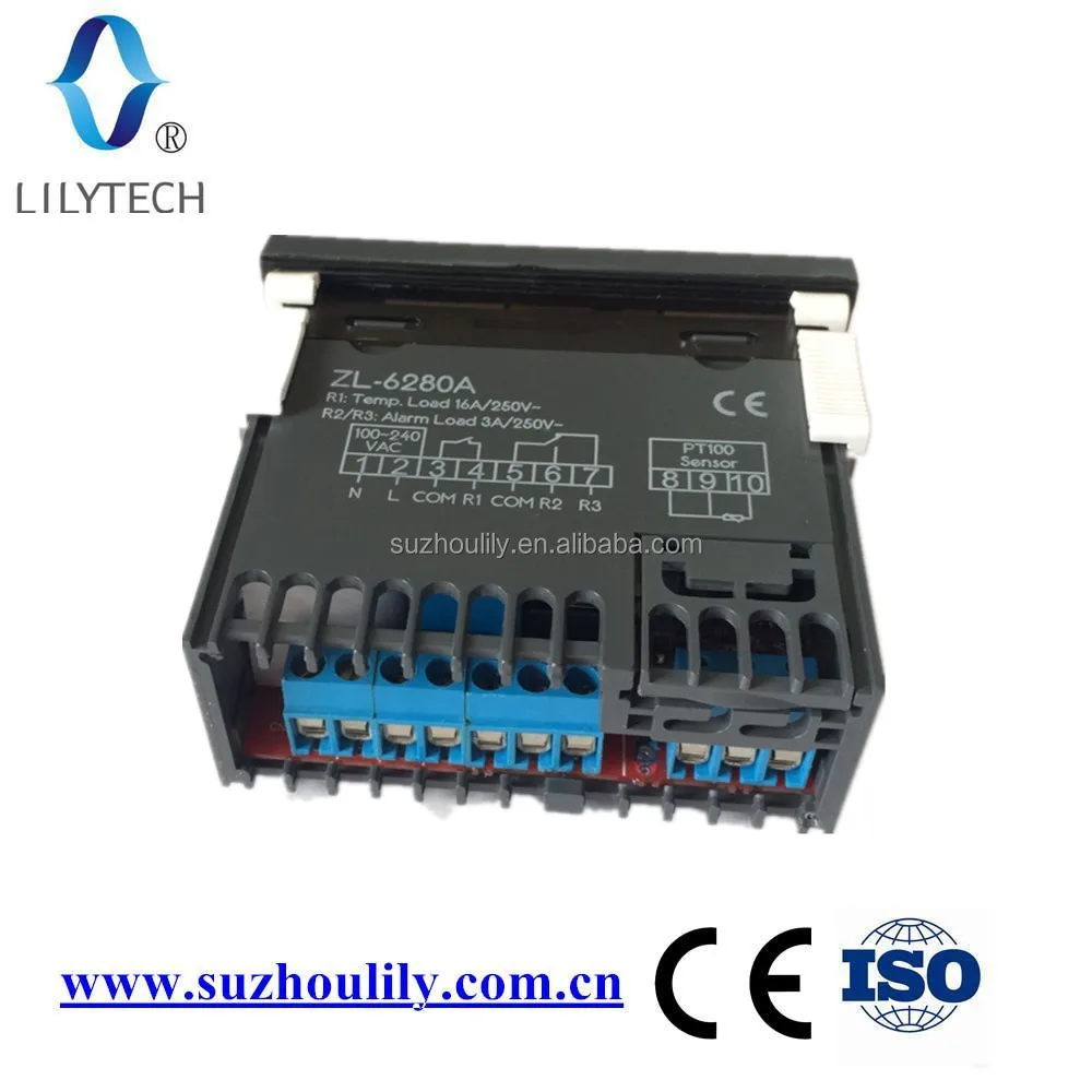 
ZL-6280A, 400C, 16A, PT100, Temperature Controller, PT100 Thermostat, Lilytech 