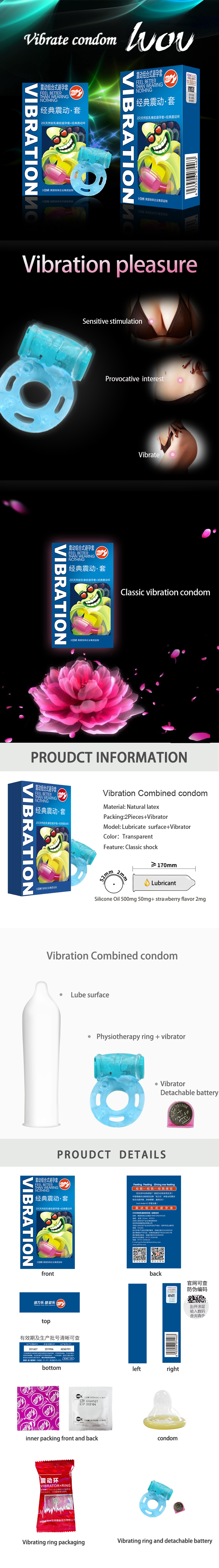 big lubricate vibrating ring best selling latex condom for men