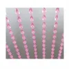 Beaded Curtain Raindrops Pink Acrylic
