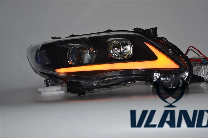 Vland Manufacturer LED car headlamp for Corolla headlight LED light bar headlamp year model for 2011-2013 Plug And Play