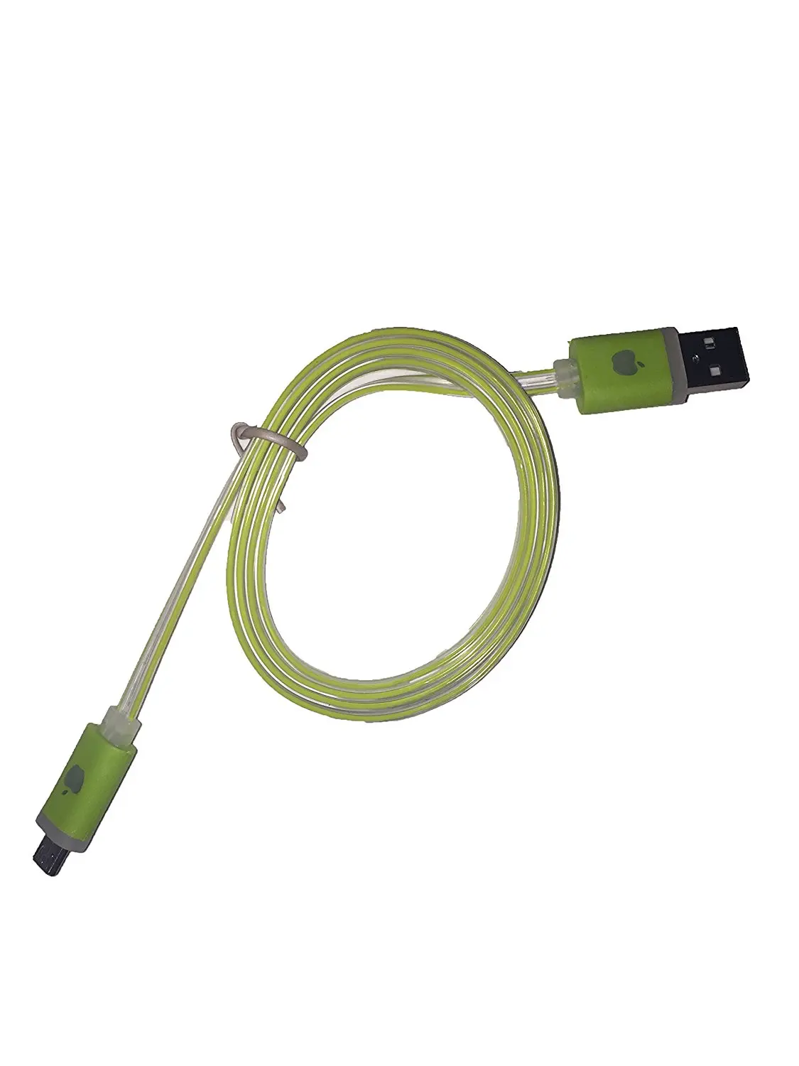 HItek LED Light Micro USB Charging Data Sync Cable for HTC Samsung Galaxy S3 S4 S5 s6 ,Htc One X, Lg, Samsung Galaxy Note 2, Note 3, Sony Experia,All Android Phone and Tablets(LIFETIME WARRANTY!) (Green)