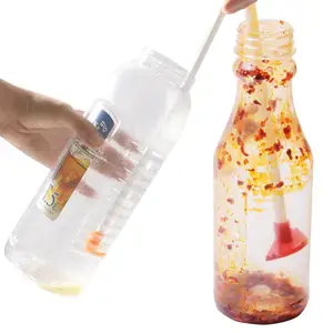 Image of BPA Free Long Handler Silicone Bottle Scraper