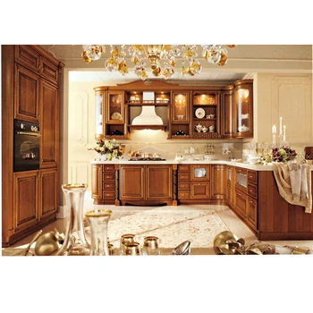 Modern Furniture High Quality Solid Wood Kitchen Cabinets Wood