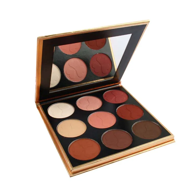 

Creat Your Own Brand Free Sample Import Makeup 9 Colors High Pigmented Matte Eyeshadow Palette, 2 colors, matte