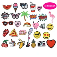 

Hot Wholesale 30 Pcs Iron On Embroidery Patches Set For Clothing