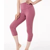 Wholesale blank sports yoga wear ruffle capris for women