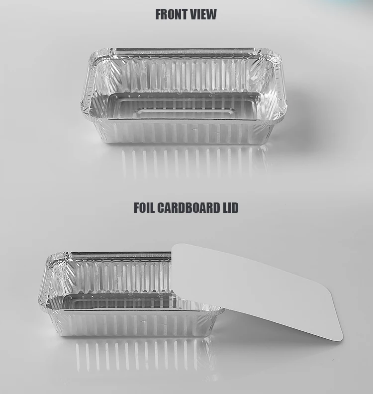 Disposable Aluminum Foil Container With Lid Deep Aluminum Foil Tray