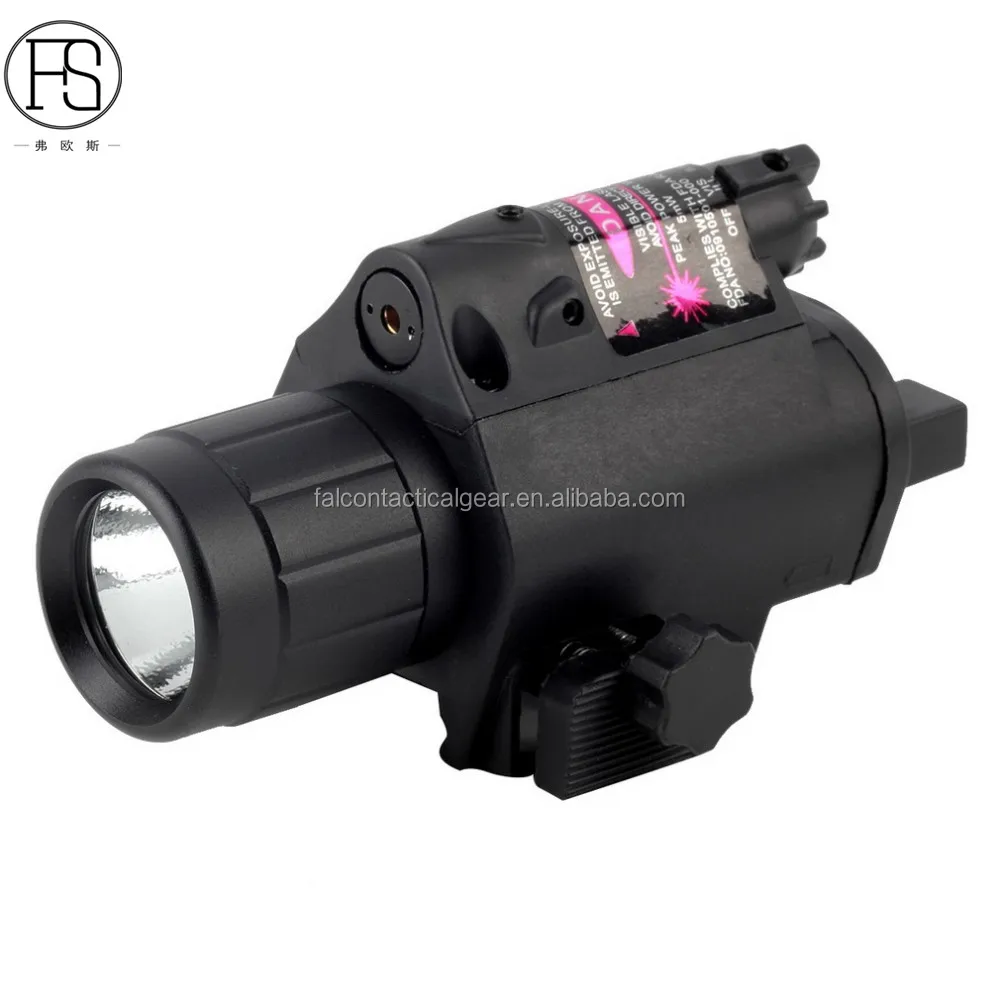 

20mm Rail Rifle Pistol Gun Shooting Red Dot Laser Sight Hunting Scopes + Tactical LED Flashlight