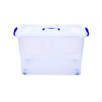 clear plastic storage crates