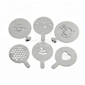 Image of Coffee Decorating Stencils Foam Latte Art Stencils