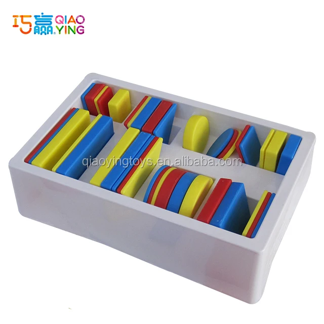 
128 pcs wholesale,colorful attribute blocks in early education 