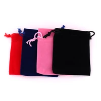

four colors Velvet Bags Small Drawstring Jewellery Pouches Gift Packaging