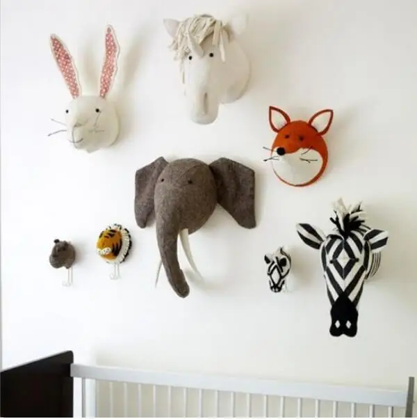 stuffed animal heads for wall