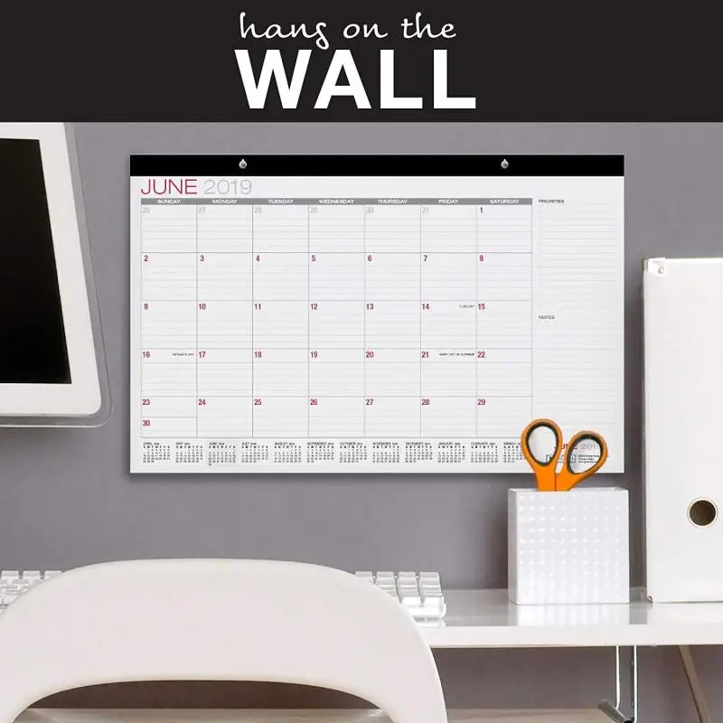 Free Template Premium Dry Erase 12x17 Inch Desk Wall Calendar 2019 Tear