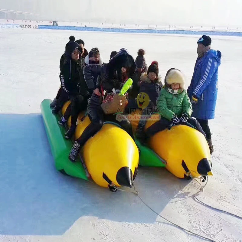 

High quality cheap inflatable flying fish banana boat ride boracay on water or on ice for sale, Customized