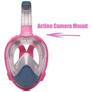 2018  New Trending Foldable Diving Mask Full Dry Easybreath Silicone Snorkel Mask Full Face