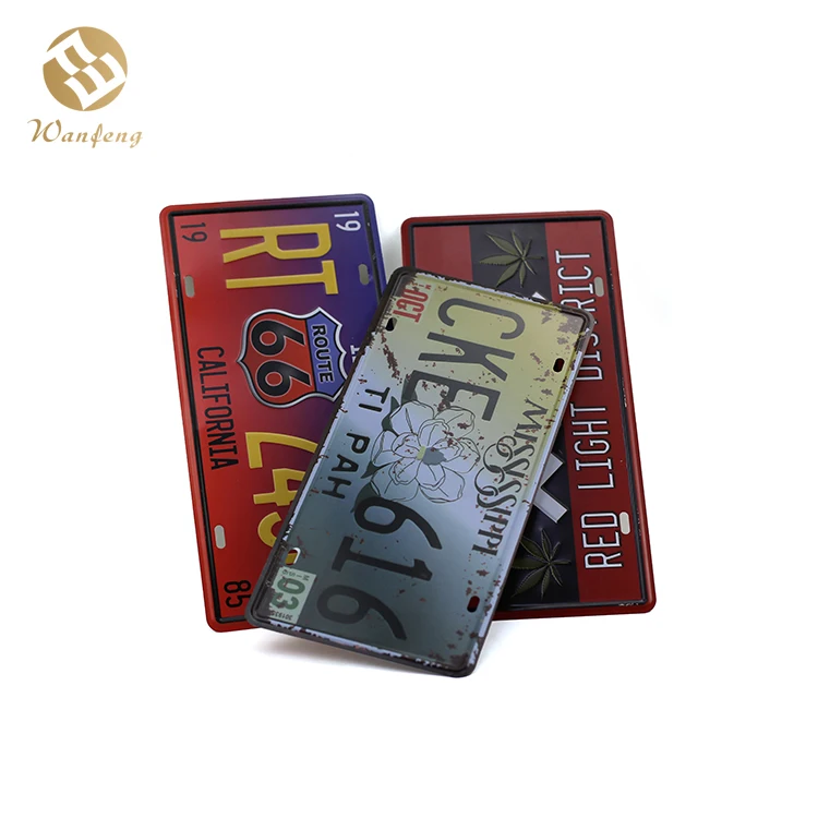 

China Factory Direct Sale Cheap Custom Design Embossed Wall Decoration Tin Signs, All colors can be customized
