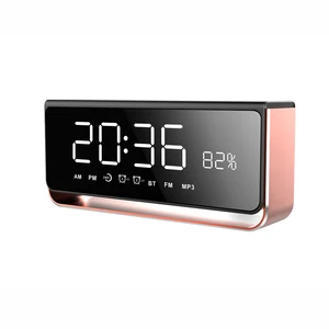 Smart Alarm Clock Bluetooth Speaker Mirror Display
