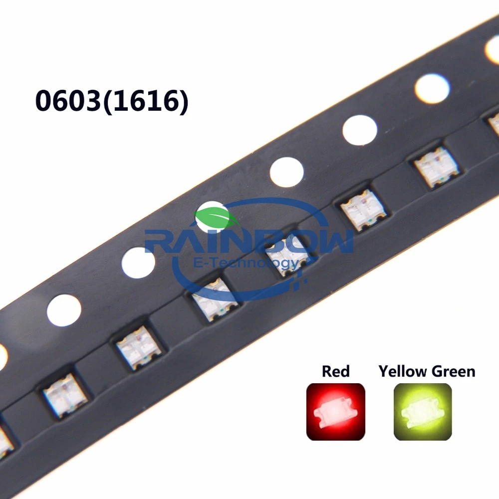 Hot offer LED SMD Chip Bicolor Red Yellow - Green 0603 (1616) 20mA 2V LED in stock