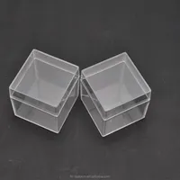 

5*5*5cm Wedding square shape Clear hard plastic candy box with cover (1lot=100pcs)