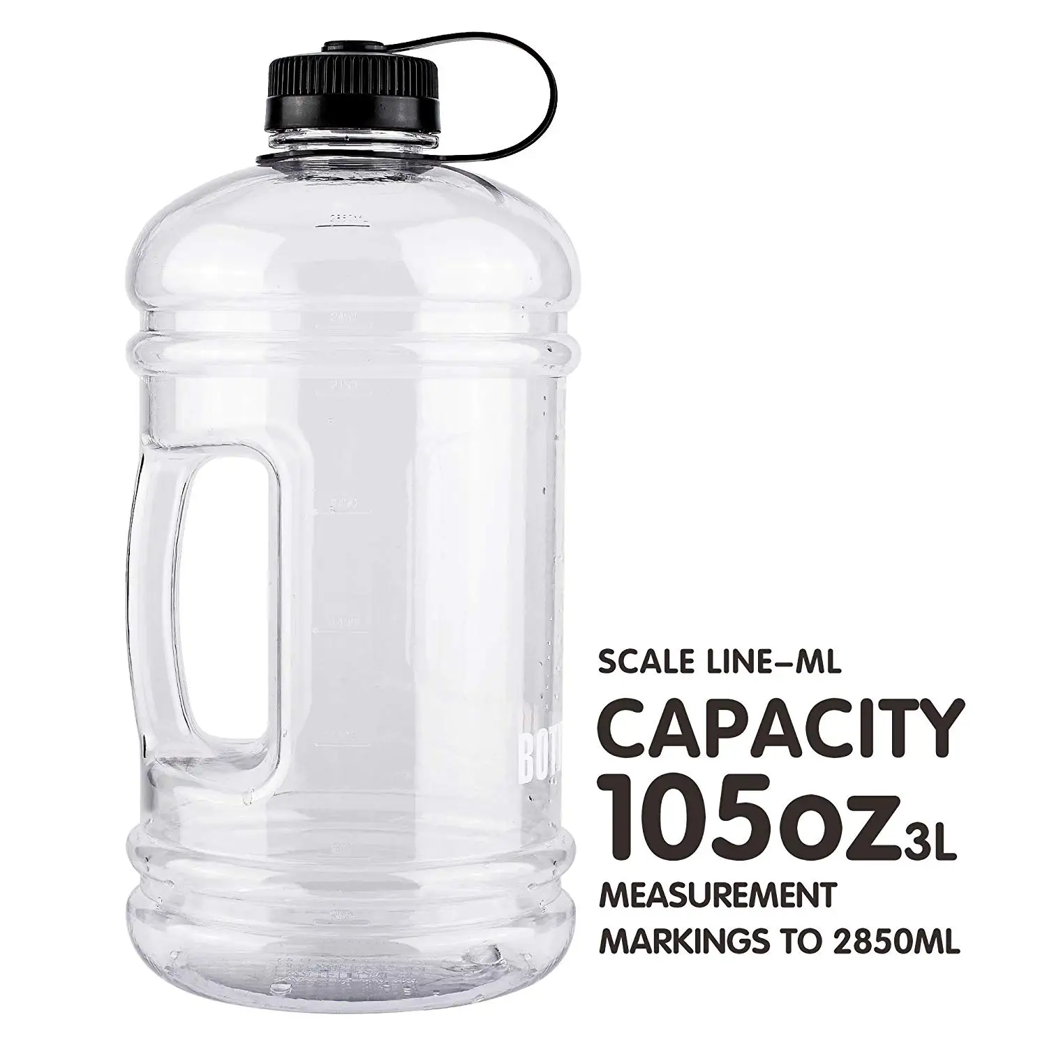 3l Big Water Bottle Large Capacity Petg Water Bottle Bpa Free Big Jug