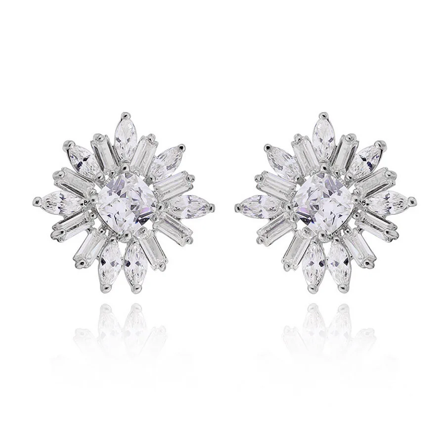 

stylish new fashion cubic zirconia jewelry stain ear stud brinco