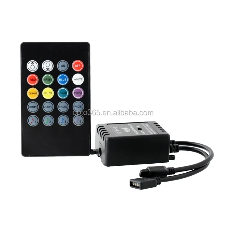 Music Sound Activated RGB LED Controller Light Strip 20 Key Remote Control