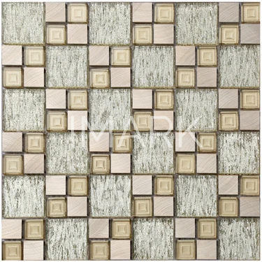 Electroplating Glass Wall Mosaic Tiles Kitchen Backsplash