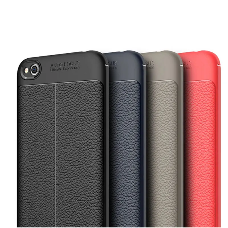Back Cover For Xiaomi Redmi 5A, For Redmi 5A Litchi pattern Shockproof Soft TPU case