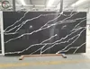 Black Veined Prefabricated Solid Surface Countertops